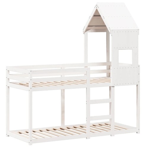 Bunk bed with roof - bed, twin
