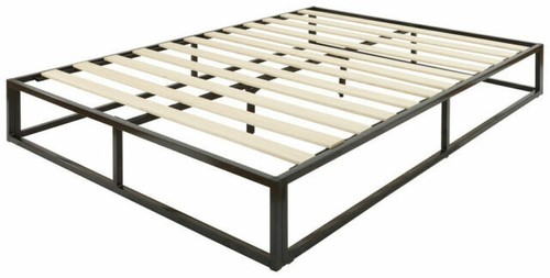 Black double metal loft - loft, bed
