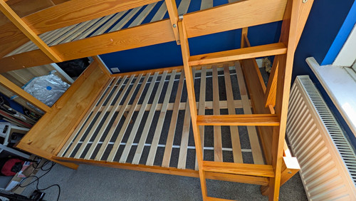 Wooden bunk bed single - wooden, +