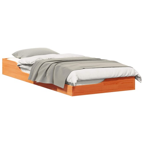 Bed frame solid pine wood - bed,