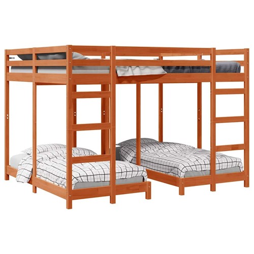 Triple bunk bed frame - frame, solid