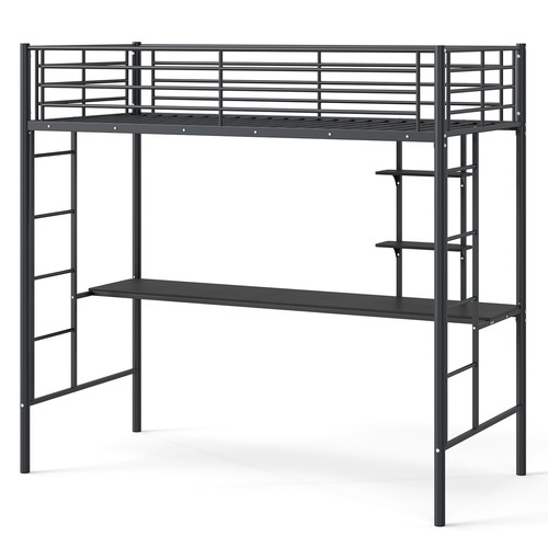 Single size loft bed - bed, with