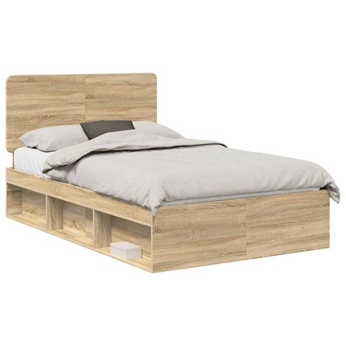 Bed frame with headboard solid - with,